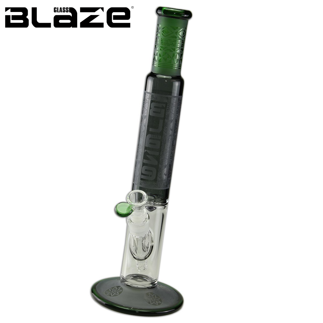 Glasbong, BLAZE®, Zylinder, Grau-Grün